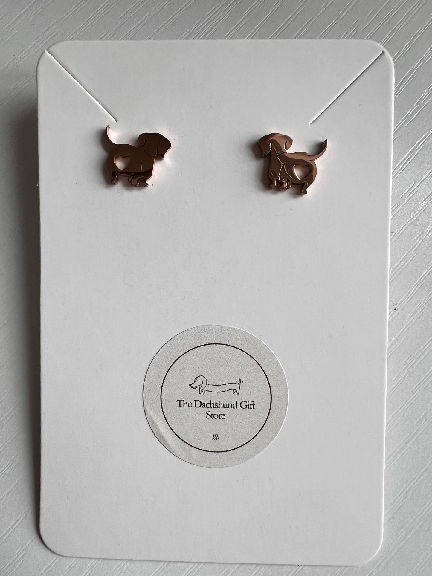 Cheeky Dachshund bum earrings