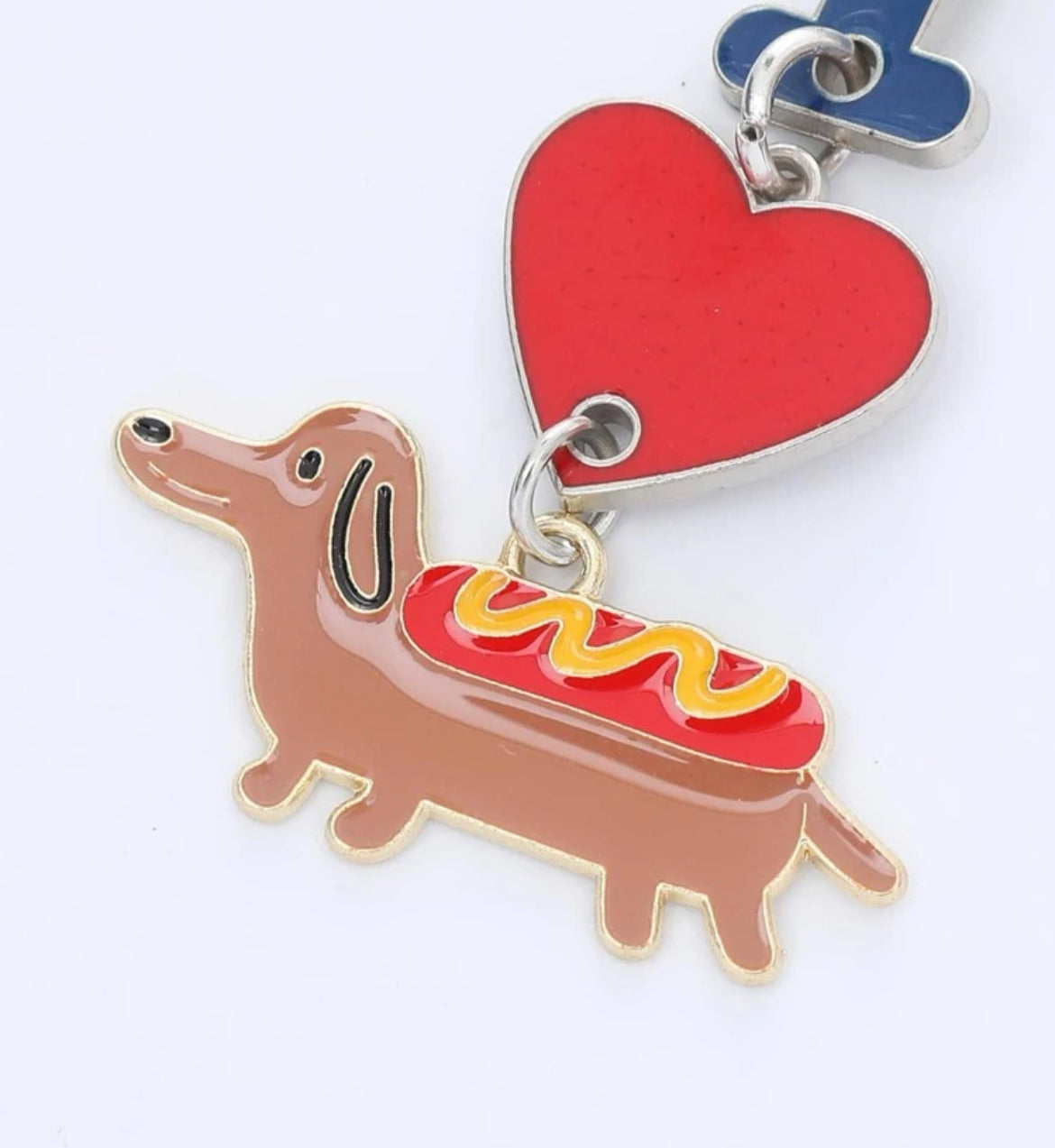 I heart sausage dogs keyring
