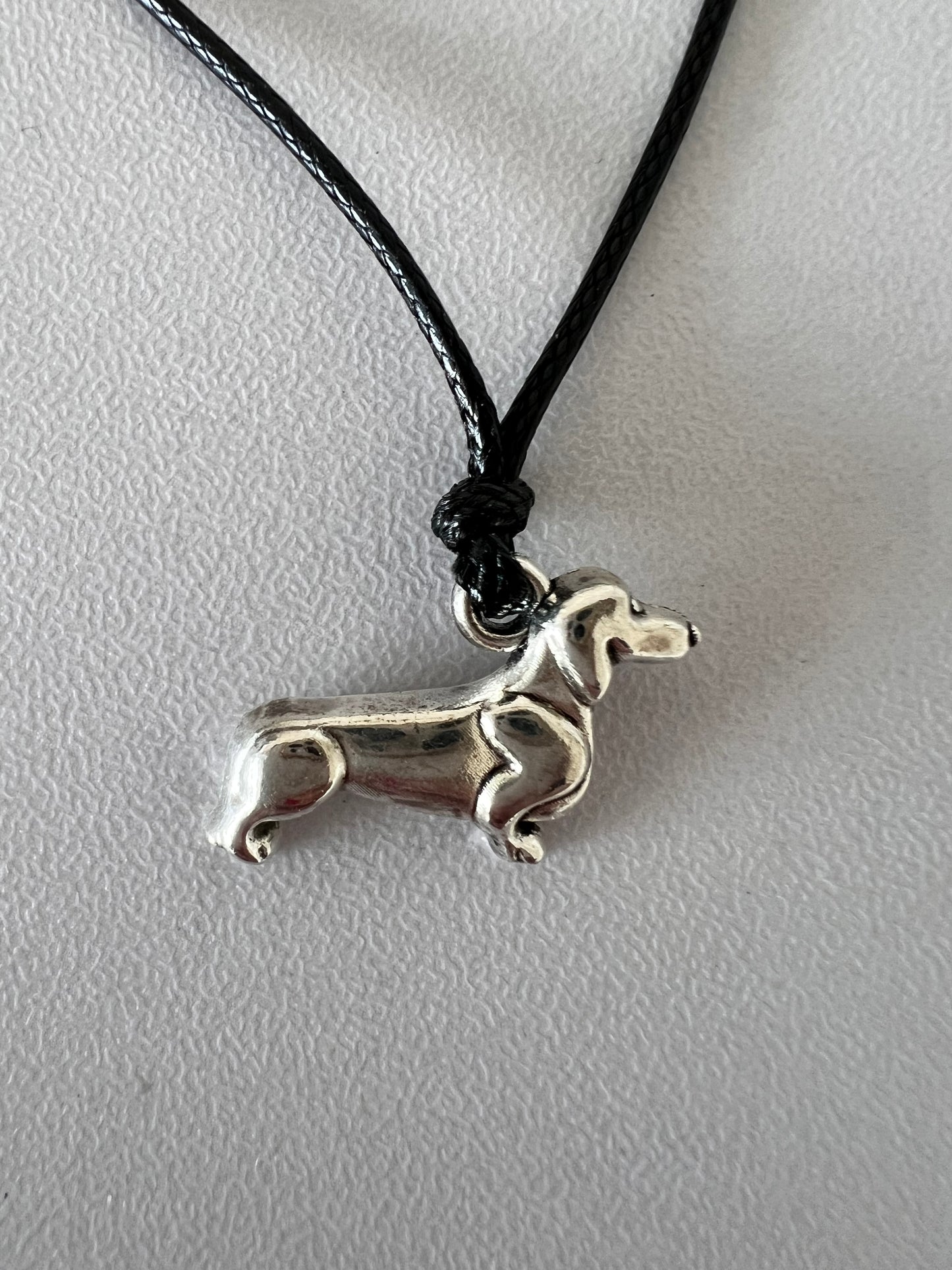 Black adjustable Dachshund bracelet