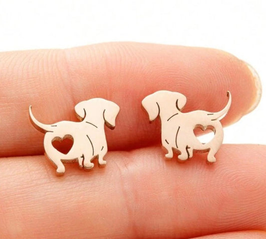 Cheeky Dachshund bum earrings