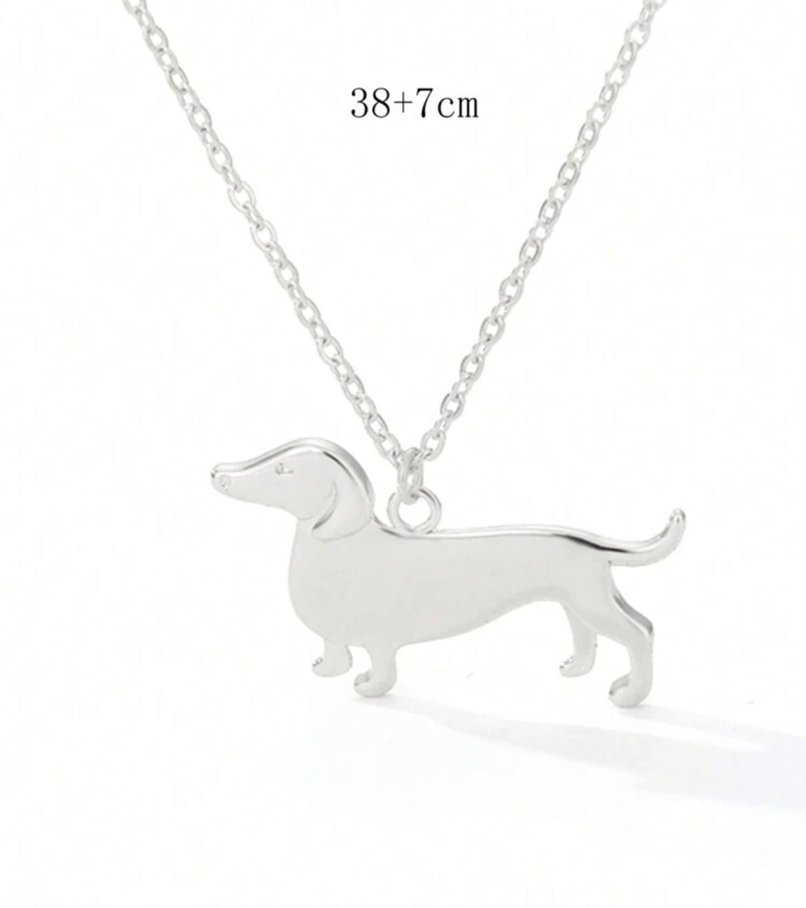 ON SALE!!! Silver coloured Dachshund necklace