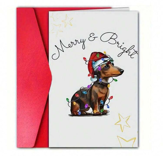 **ON SALE** Cute Christmas Dachshund card